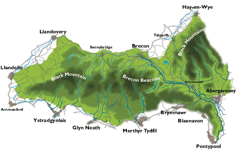 Brecon Beacons National Park Map