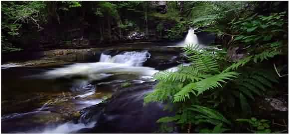 there are many walks that take in the picturesque waterfalls common in the Ystradfellte area
